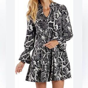 Jude Connally Tammi Tiered Dress In Python New With Tags